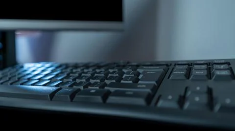 Keyboard on the desk Stock Photos