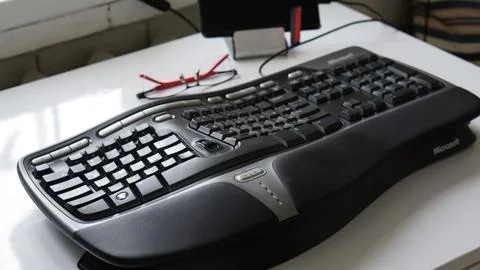 The keyboard on the desktop Stock Photos