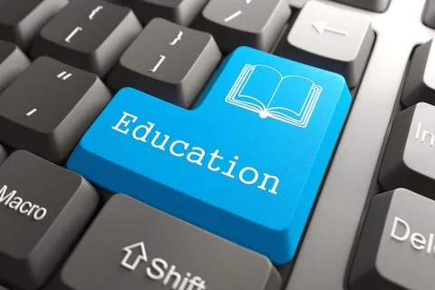 Keyboard with Education Button. Stockillustratie