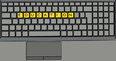 Keyboard with Education word Video stock 171558712