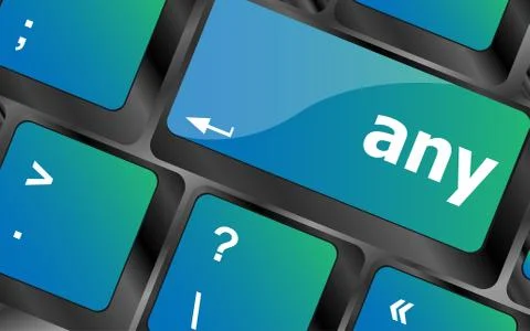 Keyboard with Enter button, any word on it Stock Illustration