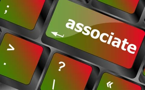 Keyboard with enter button, associate word on it Stock Illustration