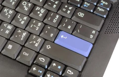 Keyboard enter key Stock Photos