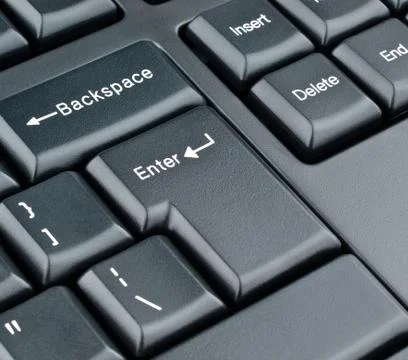Keyboard enter key Stock Photos