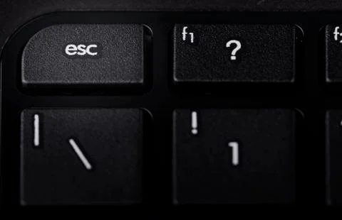 Keyboard with "esc" utton highlighted Stock Photos