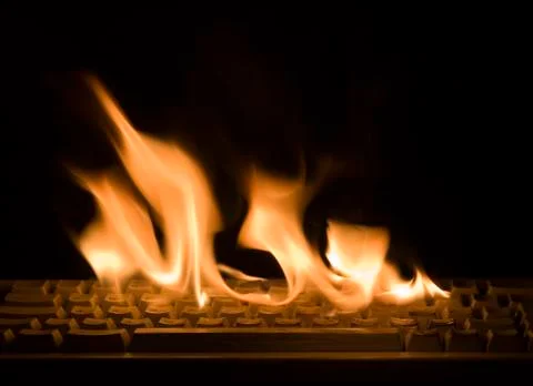 Keyboard fire Stock Photos