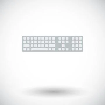 Keyboard flat icon Illustrazione stock