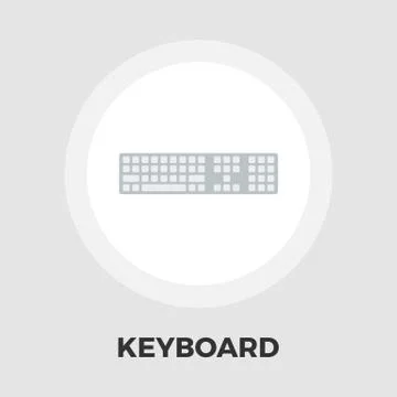 Keyboard flat icon Illustrazione stock