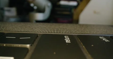 Keyboard fly over, 4k video Video stock 134997184