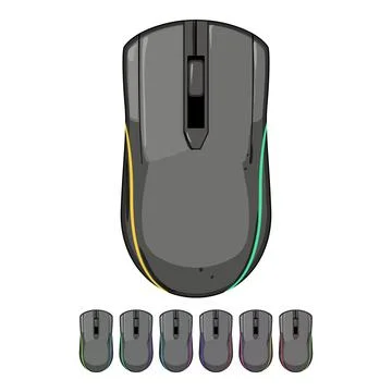 Keyboard game mouse cartoon vector graphic Stock Illustration