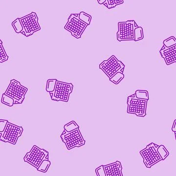 Keyboard gaming pc line seamless pattern Stockillustratie
