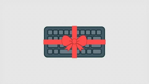 Keyboard gift Vídeo Stock 319056591