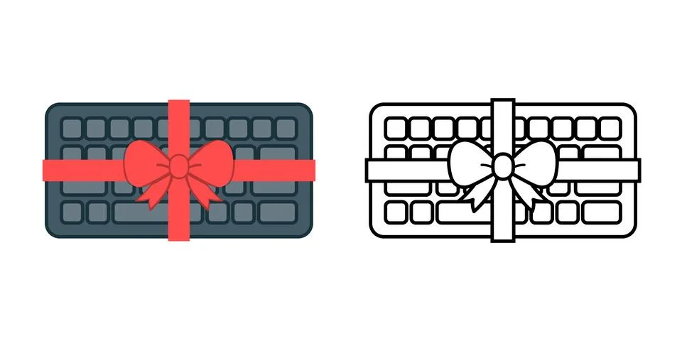 Keyboard Gift Stock Illustration