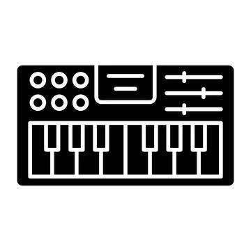 Keyboard Glyph Icon Stock Illustration