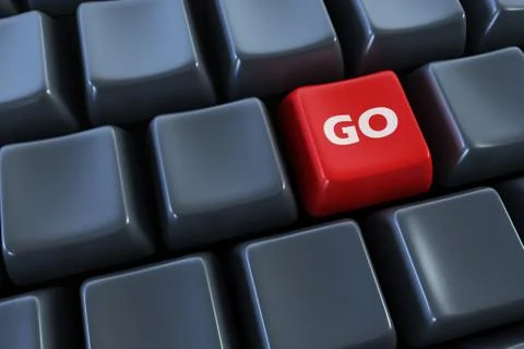 Keyboard with "go" button Stock Photos