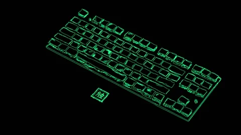 Keyboard Green Animation Stock-Footage 150461703