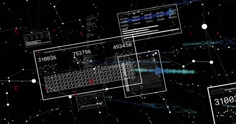 Keyboard grid panel rotating and updating readouts as incoming data causing Vidéo 321161674