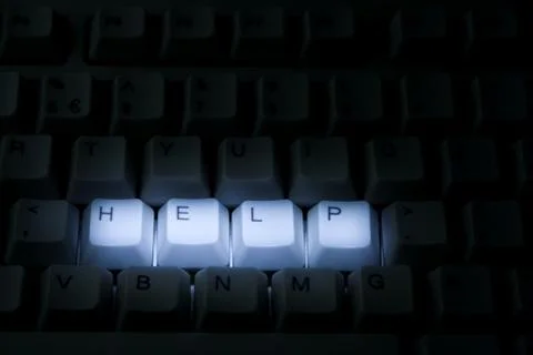 Keyboard Help Foto stock