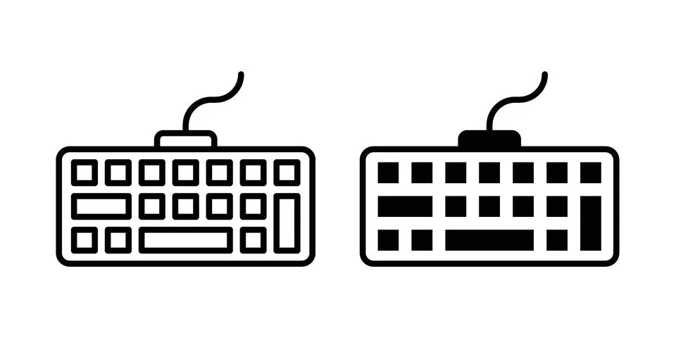 Keyboard icon concept. best for web design Stock Illustration