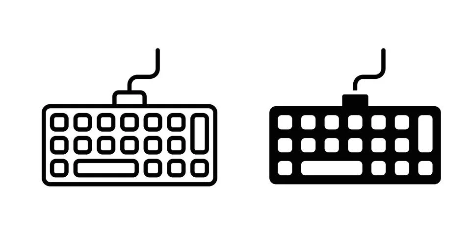 Keyboard icon for design projects and web UI Stock Illustration