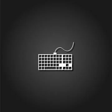 Keyboard icon flat. Stock Illustration