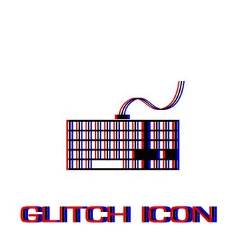 Keyboard icon flat. Stock Illustration