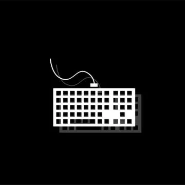 Keyboard icon flat Stock Illustration