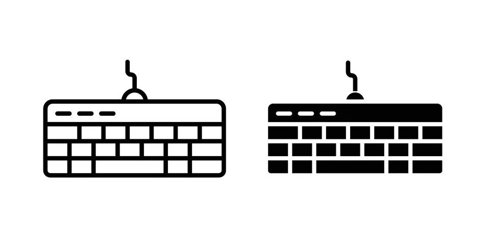 Keyboard icon graphic element. web icon set 库存插图