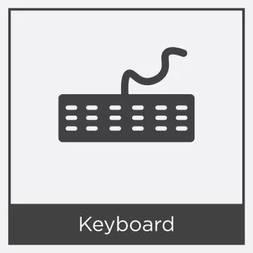 Keyboard icon isolated on white background Free Stock Illustration