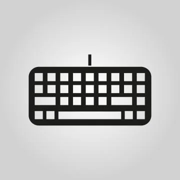 The keyboard icon. Keypad and input, typing, communication symbol. Flat Stock Illustration