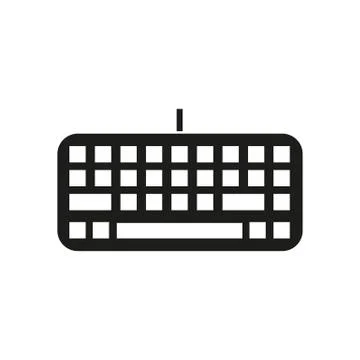 The keyboard icon. Keypad and input, typing, communication symbol. Flat Stock Illustration
