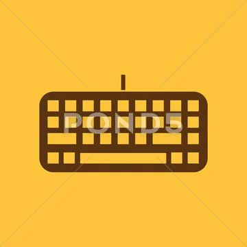 The keyboard icon. Keypad and input, typing, communication symbol. Flat ...