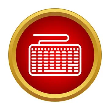 Keyboard icon representing computer input device Stock Illustration