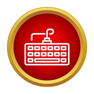 Keyboard icon representing computer technology and data input イラスト素材