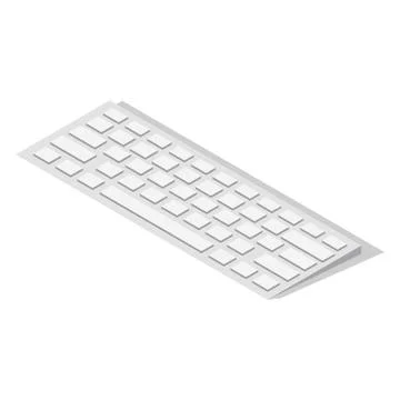 Keyboard icon set, isometric style Stock Illustration