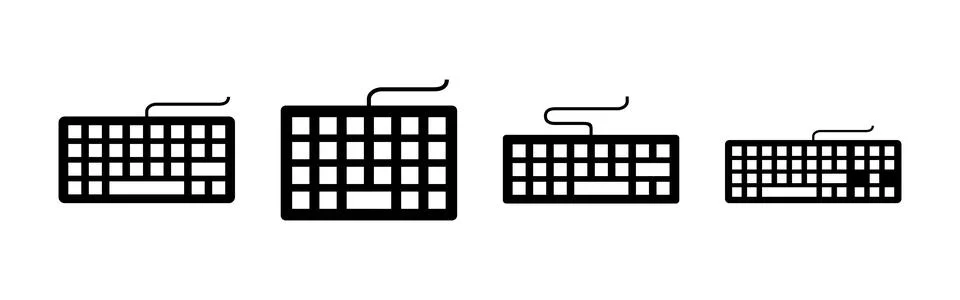 Keyboard icon set. keyboard vector symbol Stock-Illustration