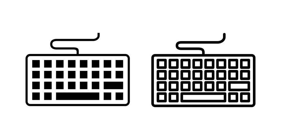 Keyboard icon set. keyboard vector symbol Illustrazione stock