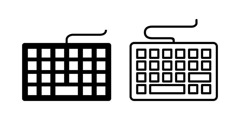 Keyboard icon set. keyboard vector symbol Stock Illustration