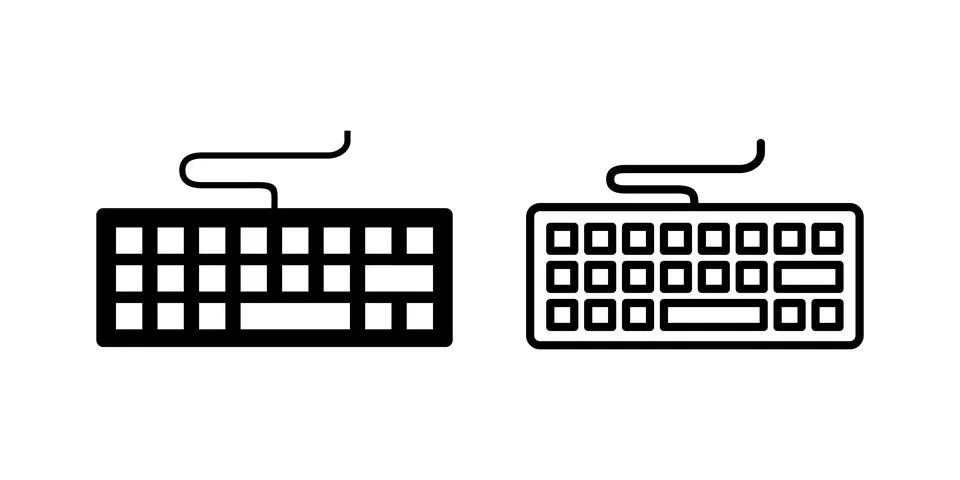 Keyboard icon set. keyboard vector symbol Stock Illustration
