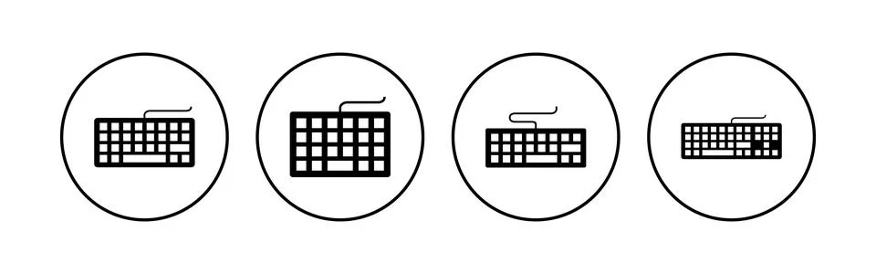 Keyboard icon set. keyboard vector symbol Stock Illustration