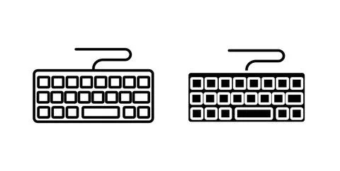 Keyboard icon symbol. Flat Vector illustration Stock Illustration