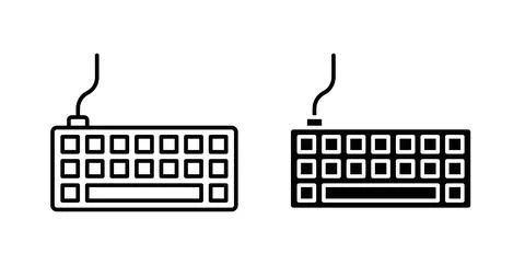 Keyboard icon symbol. Flat Vector illustration Stock Illustration