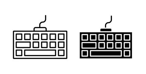 Keyboard icon symbol. Flat Vector illustration Stock Illustration