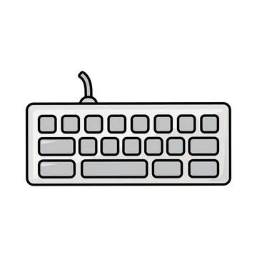 Keyboard icon symbolizing computer typing, text input, office productivity Stock Illustration