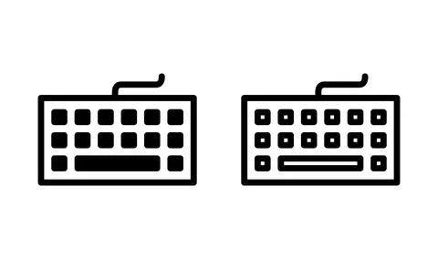 Keyboard icon vector. Computer keyboard icon. keypad Illustrazione stock