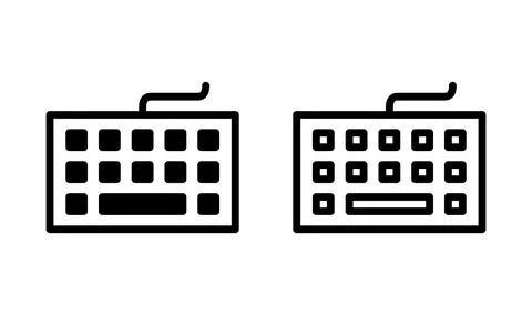 Keyboard icon vector. Computer keyboard icon. keypad Stock Illustration