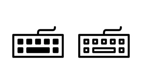Keyboard icon vector. Computer keyboard icon. keypad Stock Illustration