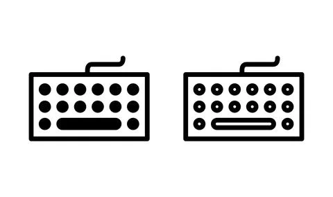 Keyboard icon vector. Computer keyboard icon. keypad Stock Illustration