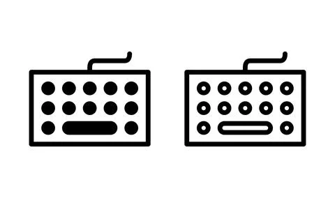Keyboard icon vector. Computer keyboard icon. keypad Stock Illustration
