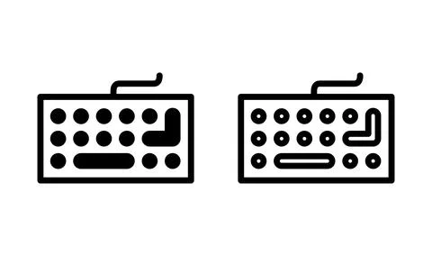 Keyboard icon vector. Computer keyboard icon. keypad Stock Illustration